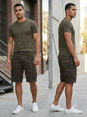 Levi's Squad Cargo Brown Denim Men's Shorts - Size 32
